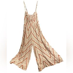 Striped wide leg jumpsuit